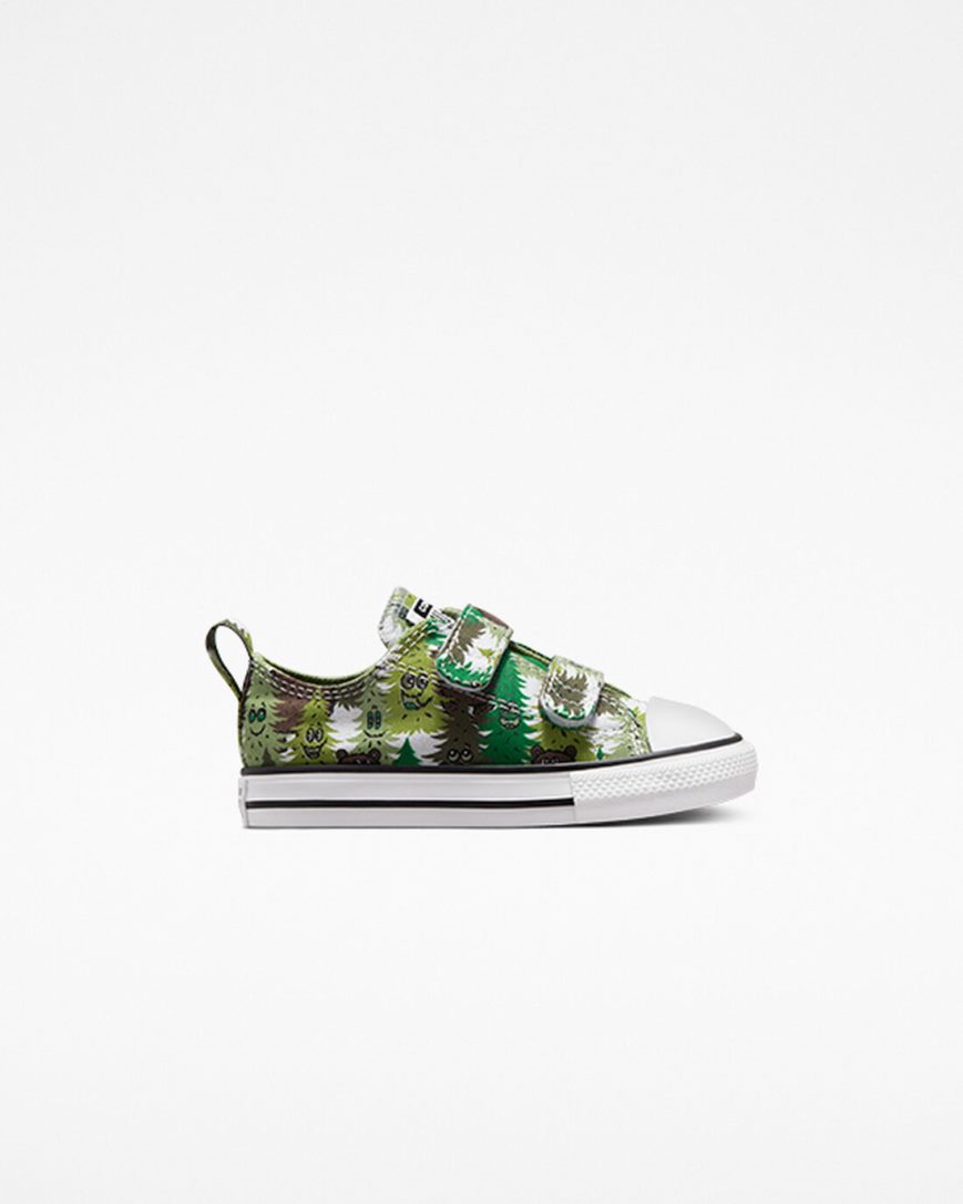 Zapatillas Bajas Converse Chuck Taylor All Star Easy-On Forest Camo Niño Blancas Verde | PE 7E84P0